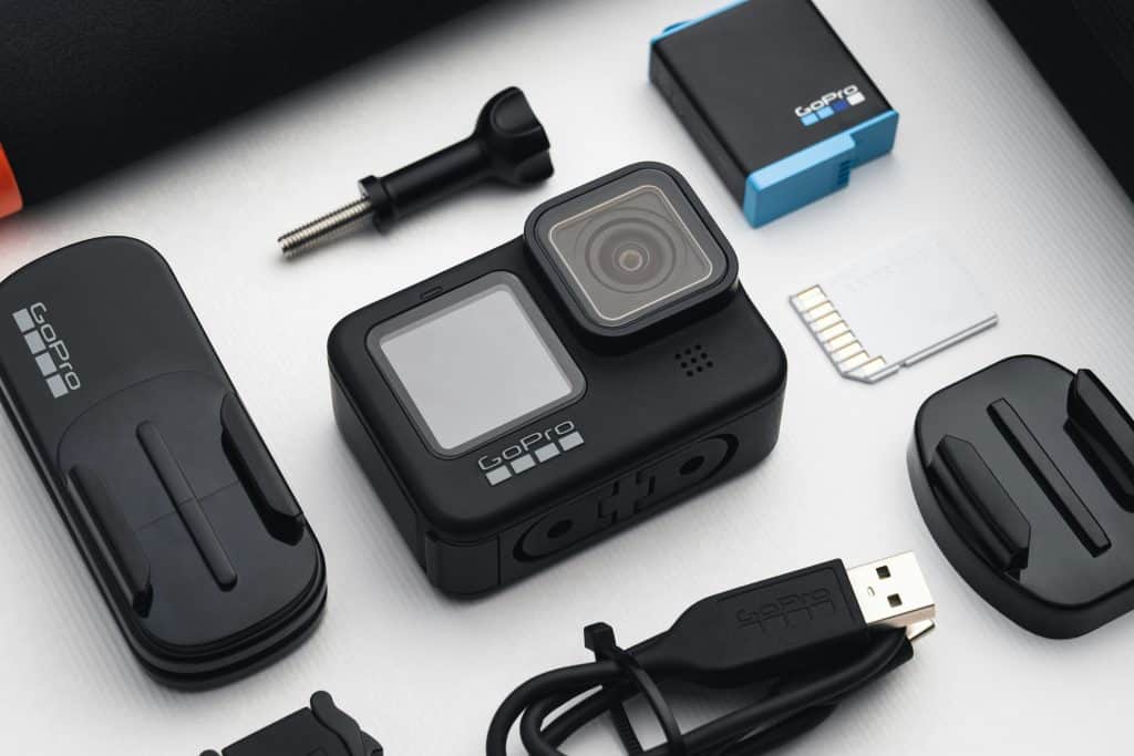 gopro action camera and accessories